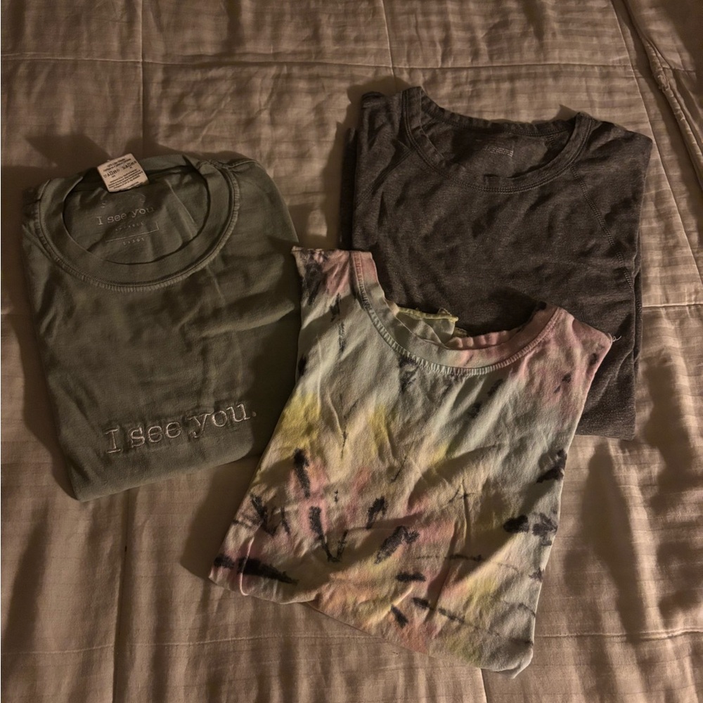 Set of 3 Comfort Colors Green Graphic Tee
